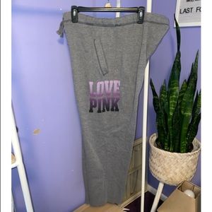 Pink “boyfriend” sweatpants